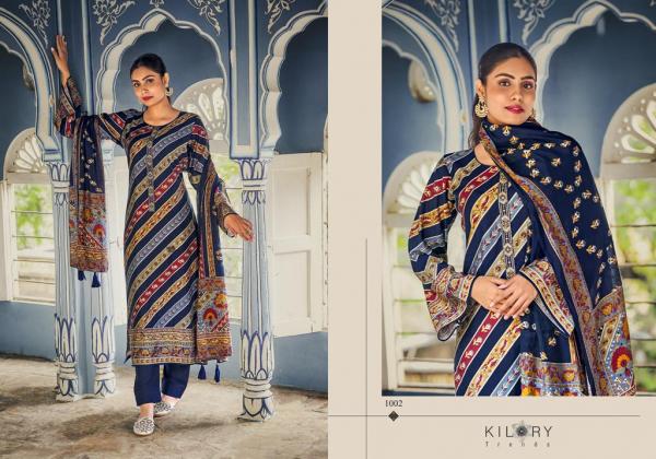 Kilory Humsafar Viscose Muslin Digital Foil Printed Dress Material